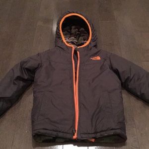 North Face 4T reversible jacket with Camo fleece
